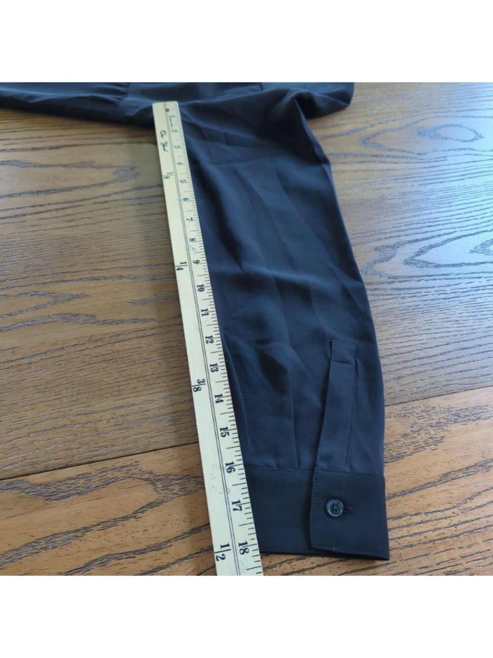 J. Jill Wearever Collection Black Shirt Dress M Button Front Ruffle Tiered Back - Picture 16 of 16
